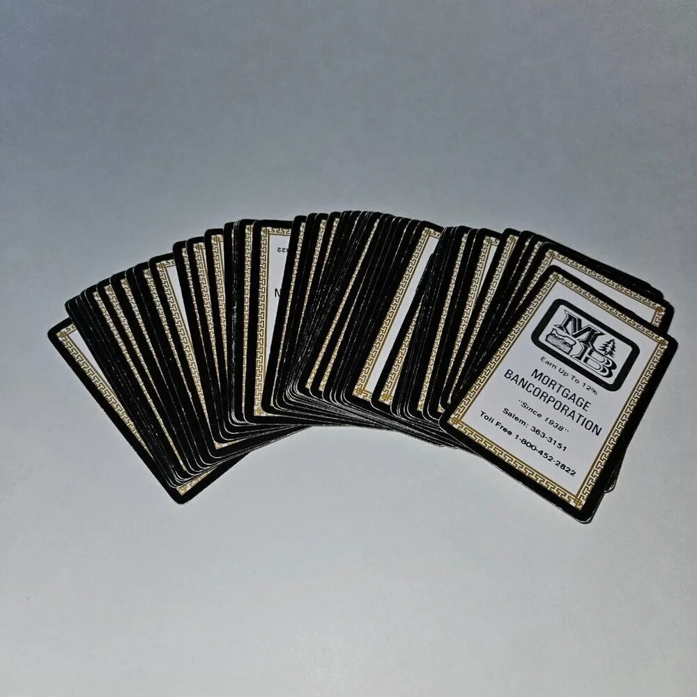2 VTG Decks Playing Cards Mortgage Bancorporation Bank Salem Oregon READ